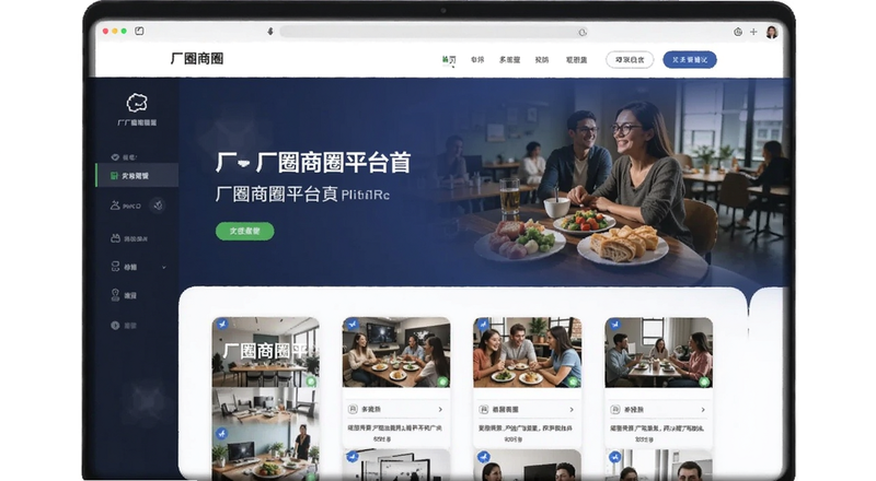 厂圈商圈平台首页界面预览图