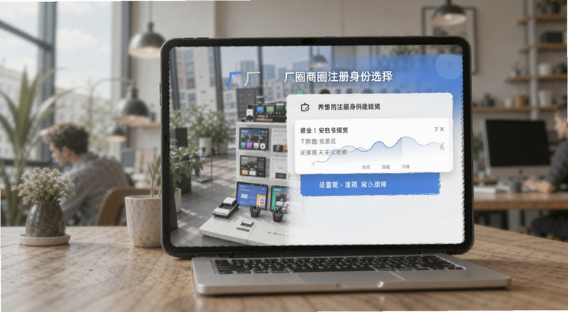 厂圈商圈注册身份选择页面预览图