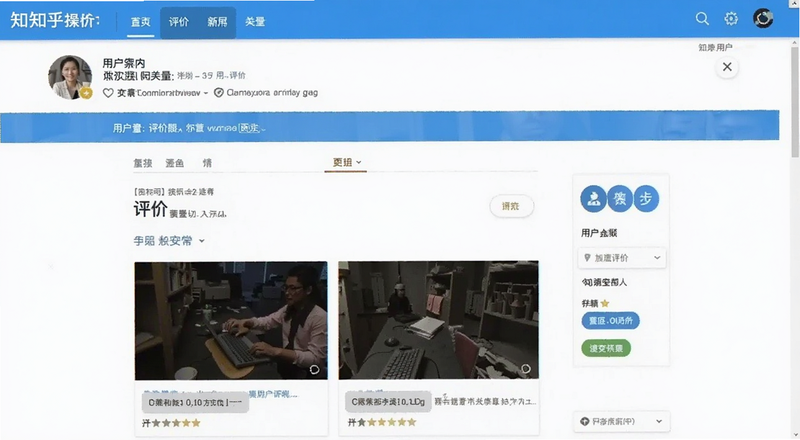 知乎用户评价页面截图预览图