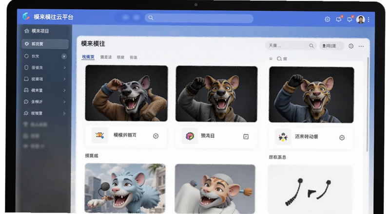 模来模往云平台新建项目界面预览图