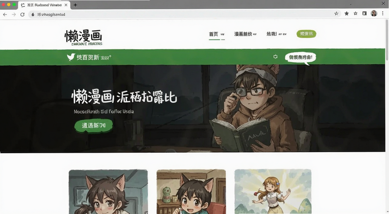 懒漫画网页版首页入口界面预览图