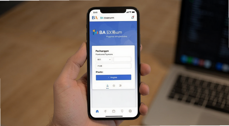 BA交易所注册页面手机端预览图