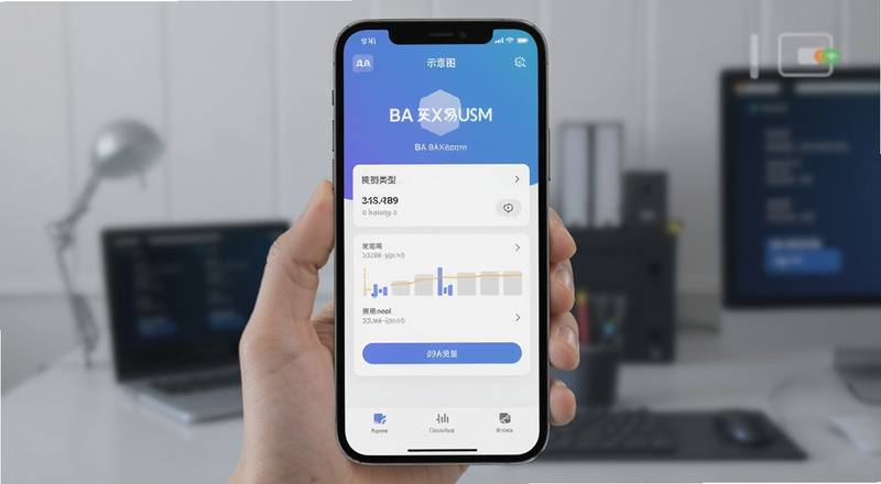 BA交易所APP提现页面链类型选择示意图