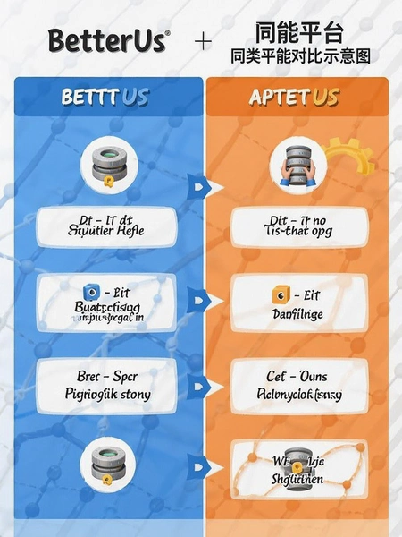 BetterUs��ͬ��ƽ̨���ܶԱ�ʾ��ͼ