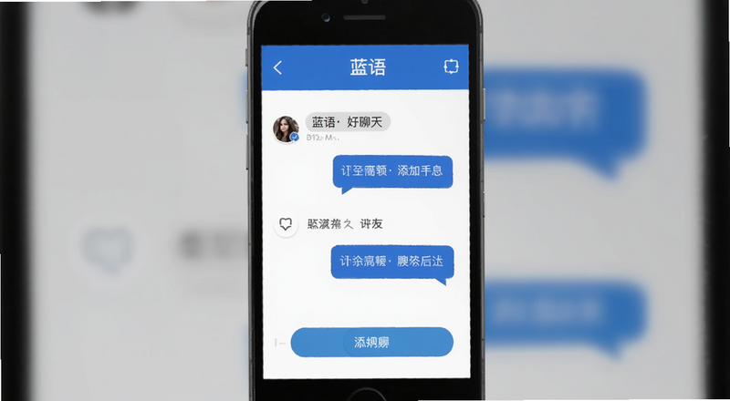 蓝语聊天添加好友界面预览图