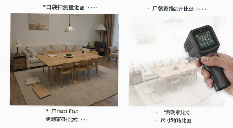 口袋扫描测量仪实测家具尺寸误差对比图