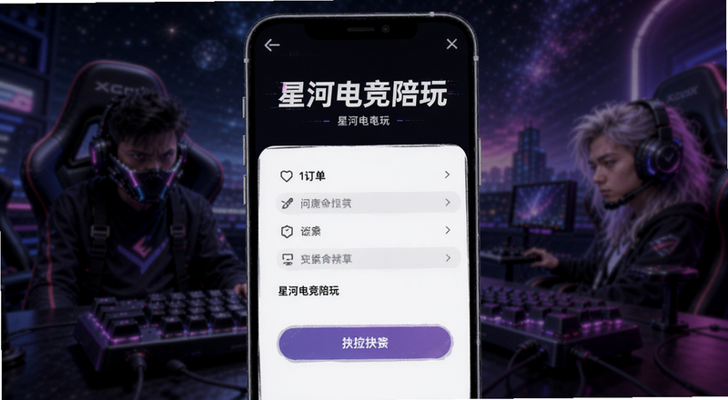 星河电竞陪玩订单界面预览图