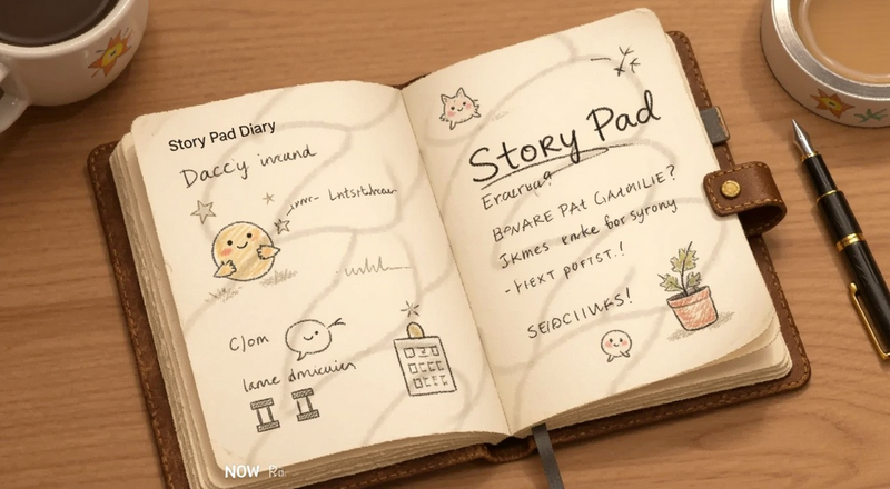 Story Pad�ռǱ���ҳ��д����Ԥ��ͼ