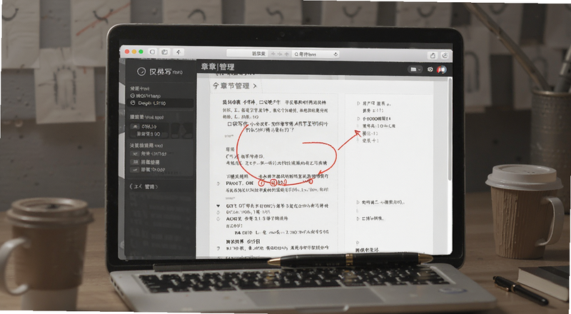 口袋写作小说写作助手章节管理界面预览图