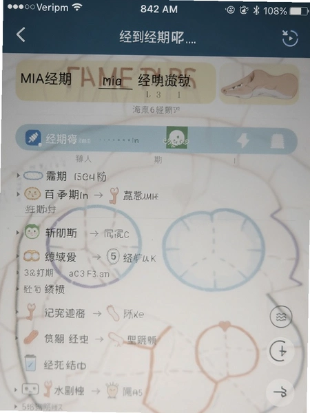 MIA经期 经期记录界面截图