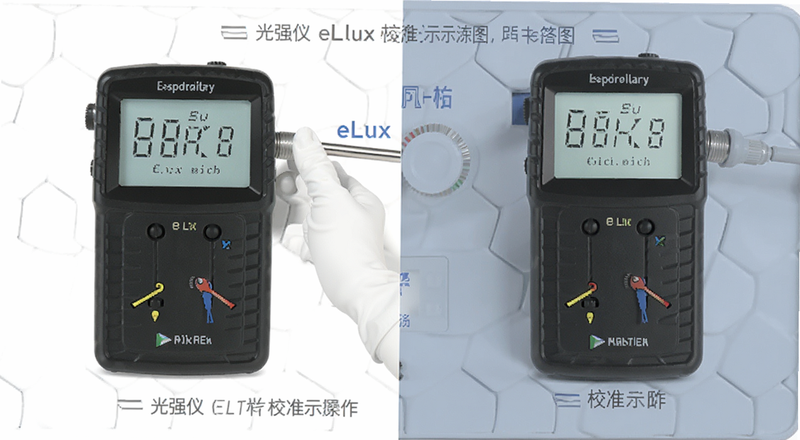 光强仪eLux校准操作示意图