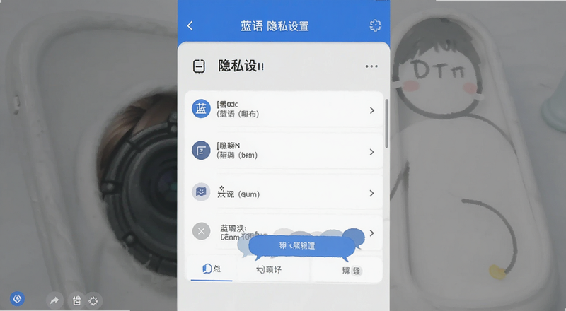 蓝语聊天隐私设置页面预览图