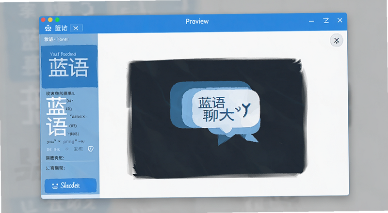 蓝语聊天软件界面预览图