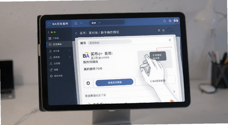 BA交易所买币新手操作界面预览图