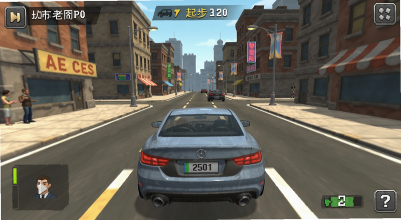 城市老司机游戏城区起步跟车画面