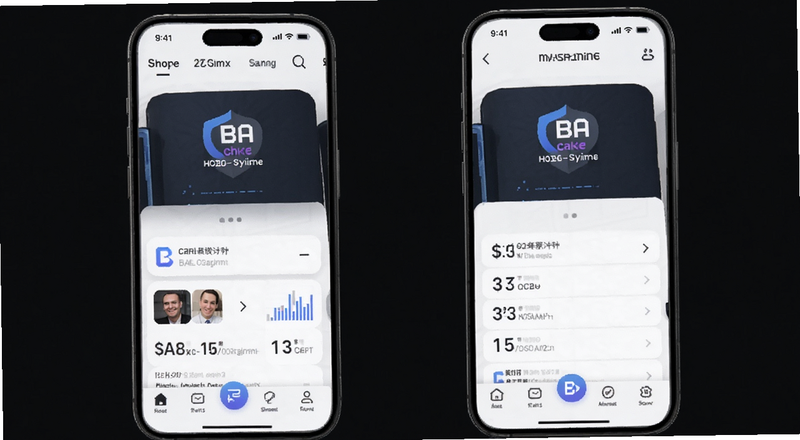 BA交易所App首页界面预览图