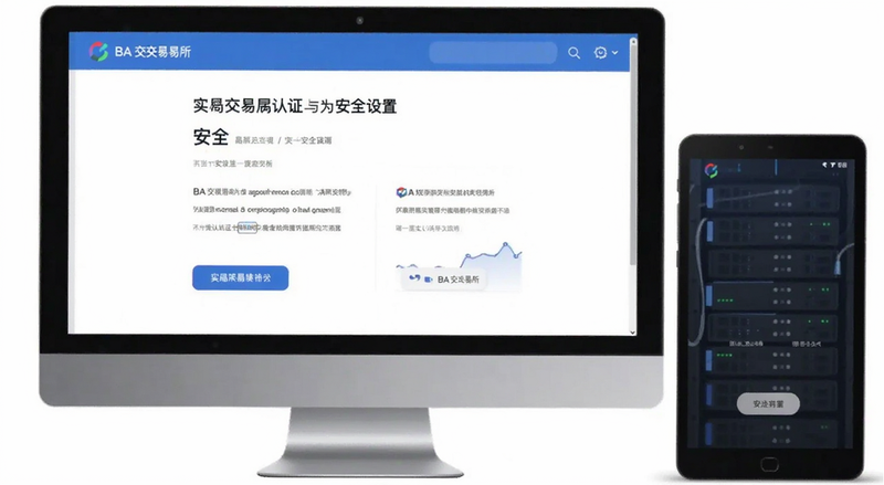 BA交易所实名认证与安全设置页面预览图