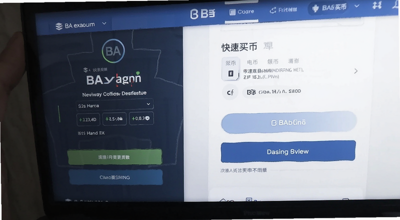 BA交易所快捷买币下单页面预览图