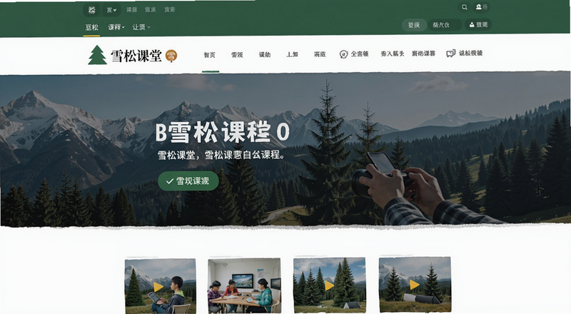 雪松课堂课程页面预览图