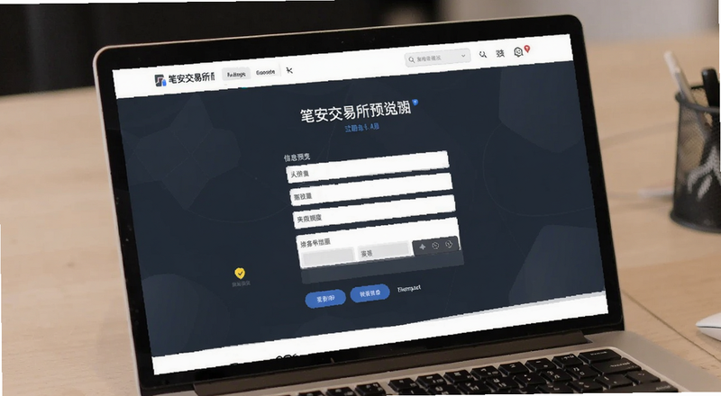 笔安交易所注册页面填写信息预览图