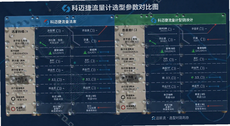 科迈捷流量计选型参数对比图