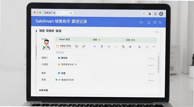 SaleSmart销售助手跟进记录页面预览图