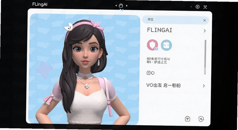 FlingAI虚拟女友形象设置预览图