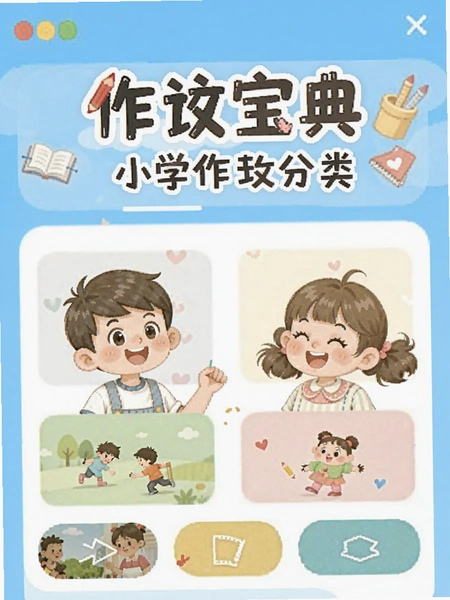 作文宝典小学作文分类界面