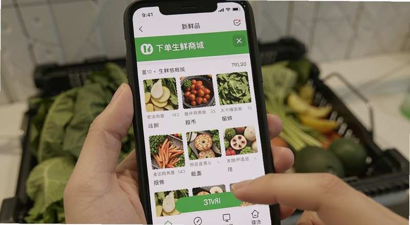 手机下单生鲜商城界面操作实拍图