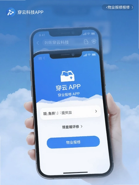 穿云科技APP物业报修提交页面预览图