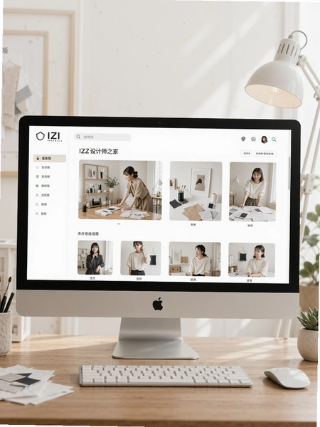 IIZI设计师之家作品管理页面预览图