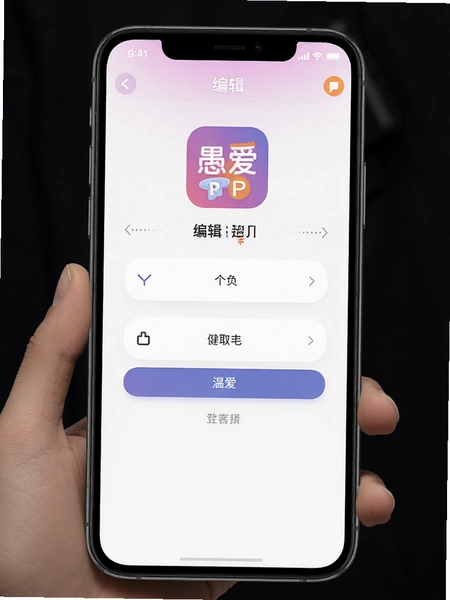 愚爱APP个人资料编辑页面