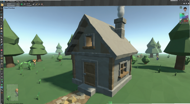Blender�Ͷ����С���ӽ�ģԤ��ͼ