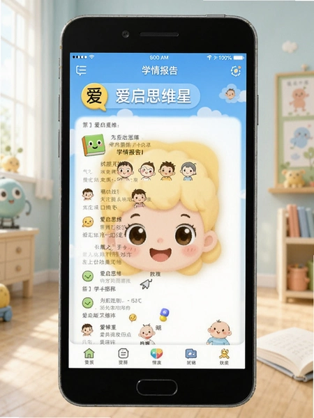 爱启思维星安卓版学情报告界面预览图