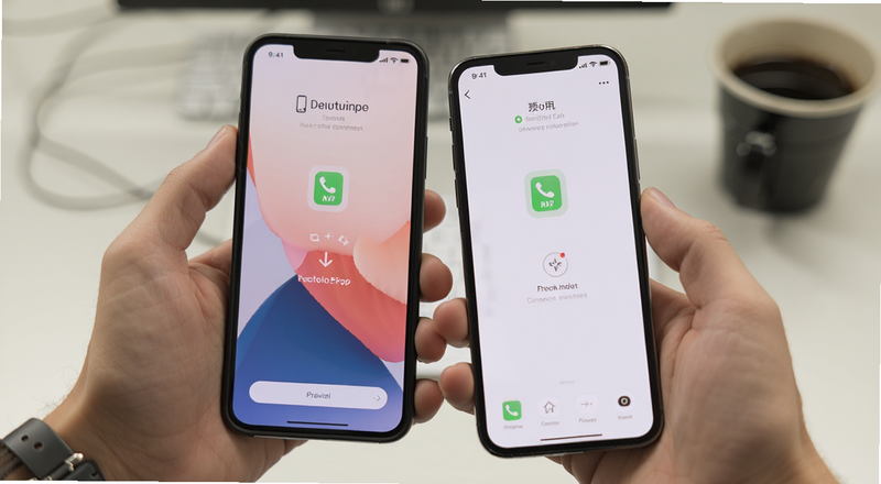 两台手机靠近连接换机助手界面预览图