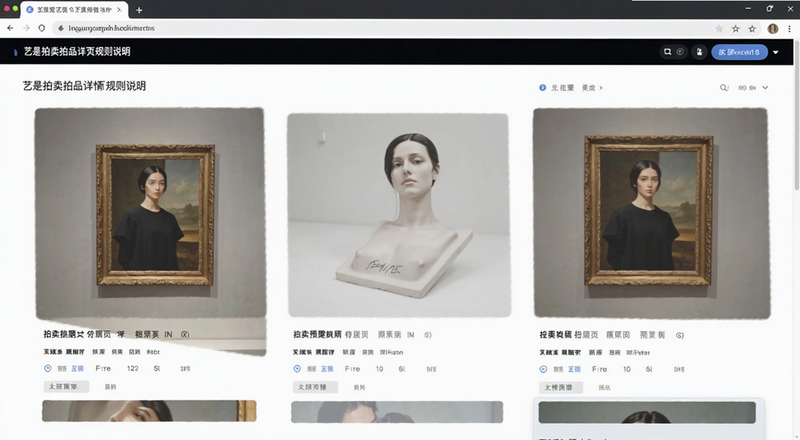 艺是拍卖拍品详情页规则说明预览图