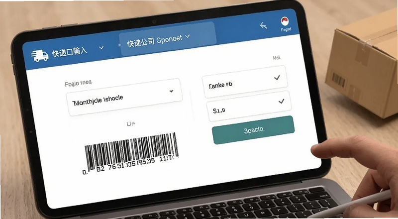 快递单号输入与快递公司选择界面