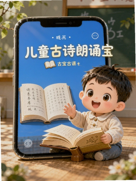 儿童古诗词朗诵宝 宝宝古诗朗诵音频界面