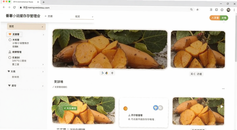 番薯小说缓存管理页面预览图