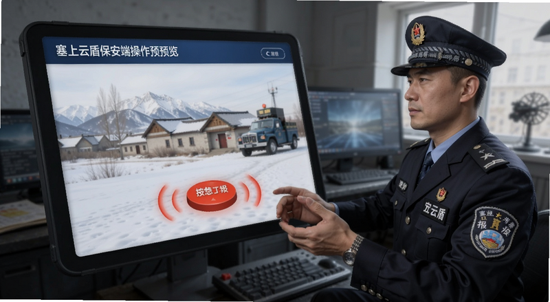 塞上云盾保安端应急上报按钮操作预览图
