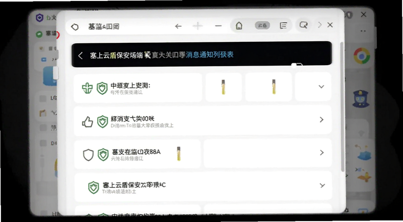 塞上云盾保安端消息通知列表预览图