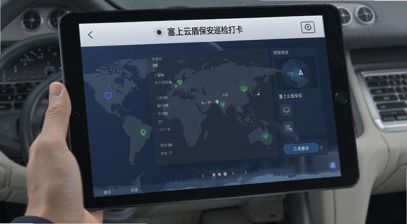 塞上云盾保安端巡检打卡界面预览图