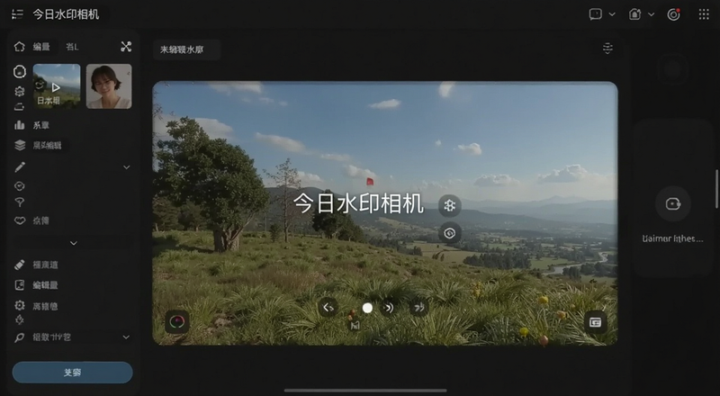 今日水印相机水印文字编辑界面预览图