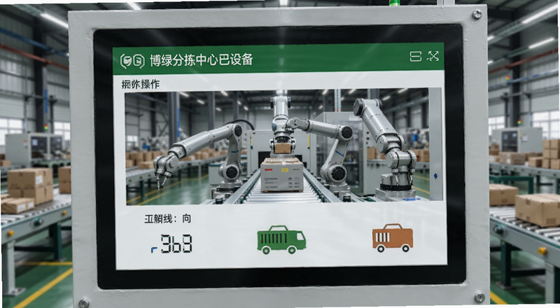 博绿分拣中心设备开机操作界面预览图