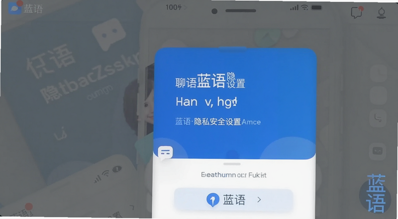 蓝语聊天隐私安全设置页面预览图