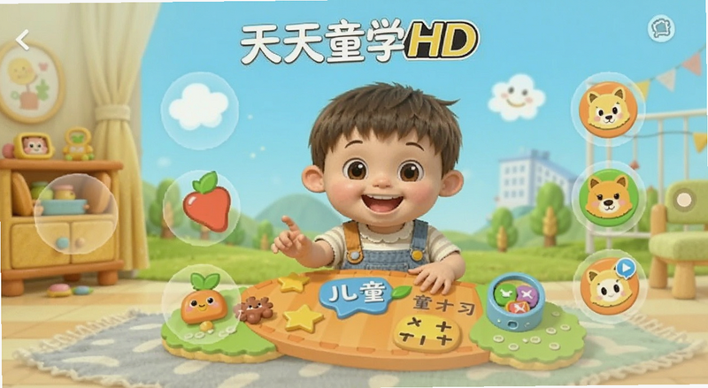 天天童学HD儿童学习界面预览图