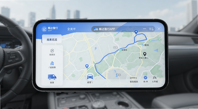 畅达智行APP路线规划界面预览图