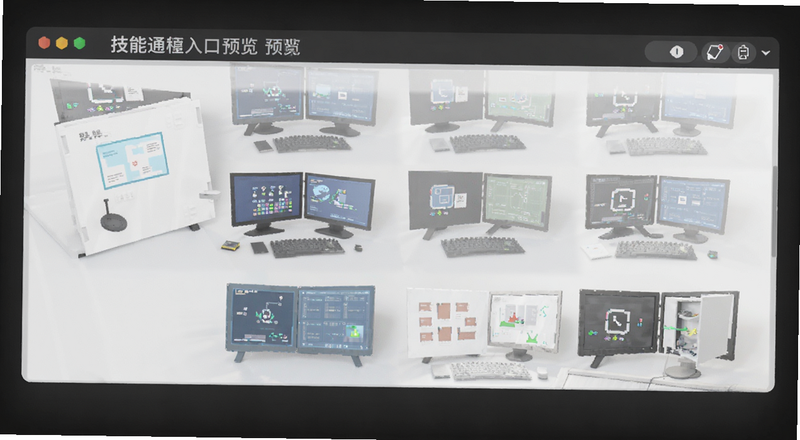 技能通界面功能入口预览图