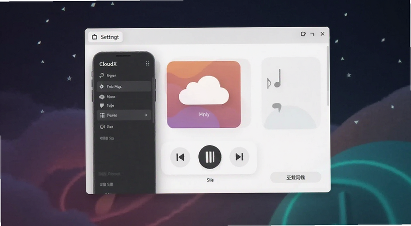 CloudX音乐播放下载工具设置界面预览图