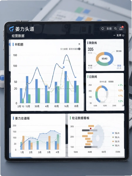 姜力头道商家版经营数据看板